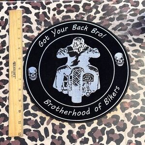 PATCH Biker Brotherhood Black and White patch